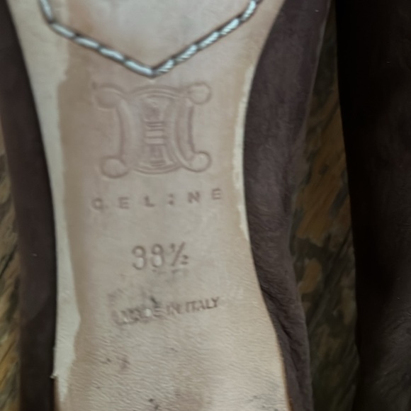 Vintage Celine tassel heels - chocolate brown suede - Picture 5 of 16